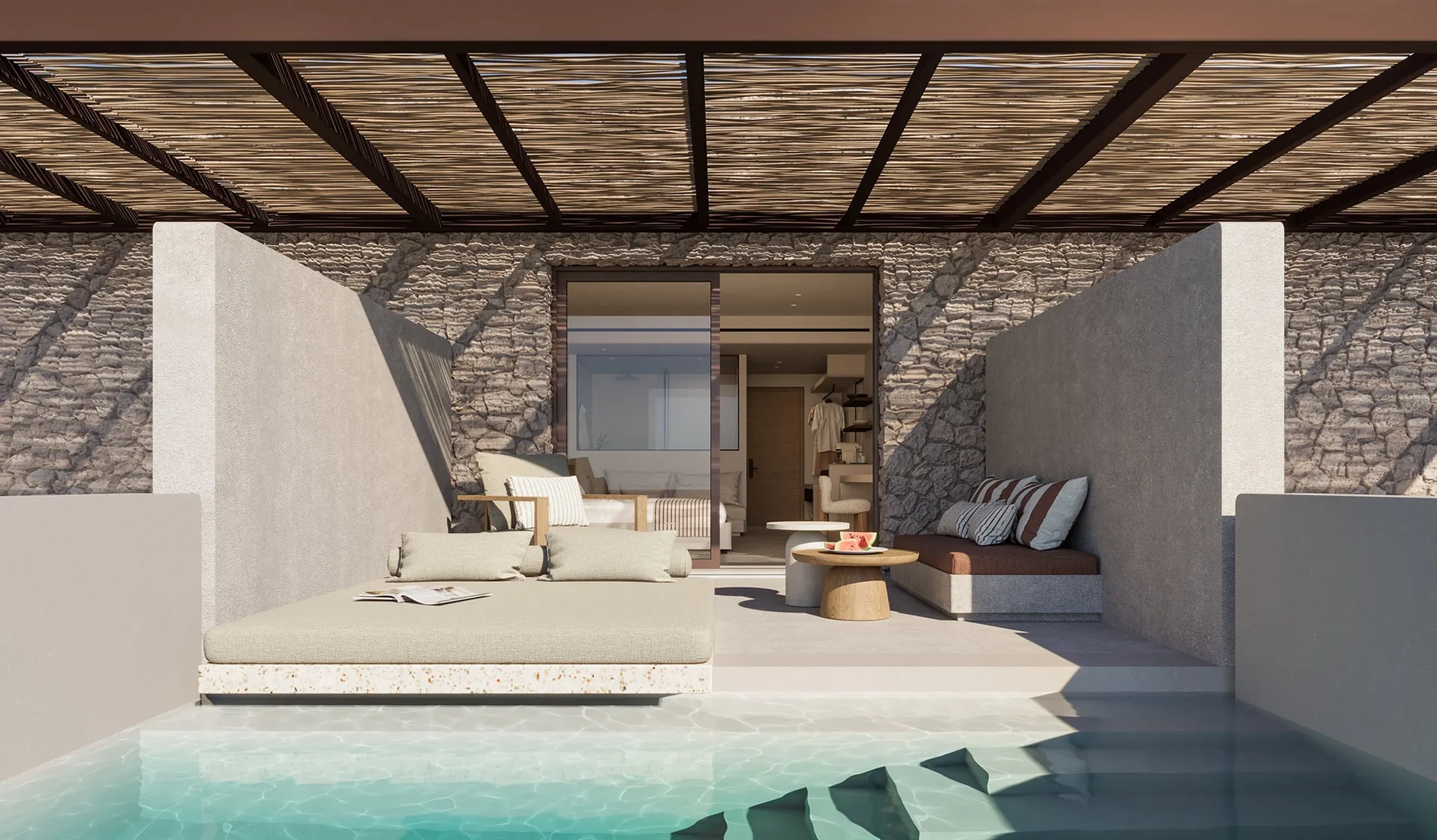 Anasa Sea View Pool Terrace Suite at Onero Milos with a private swimming pool