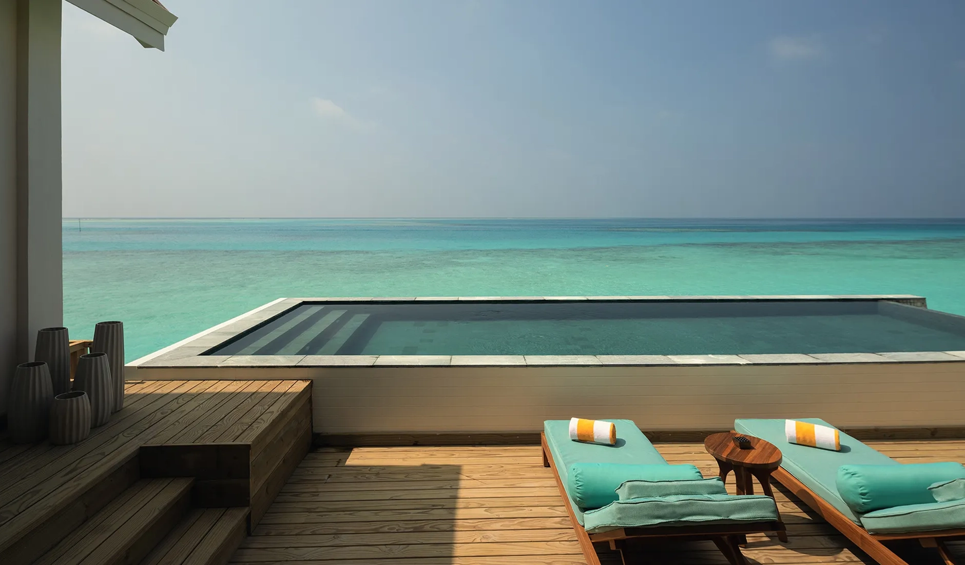 Private swimming pool on the deck of a villa at RAH GILI Maldives