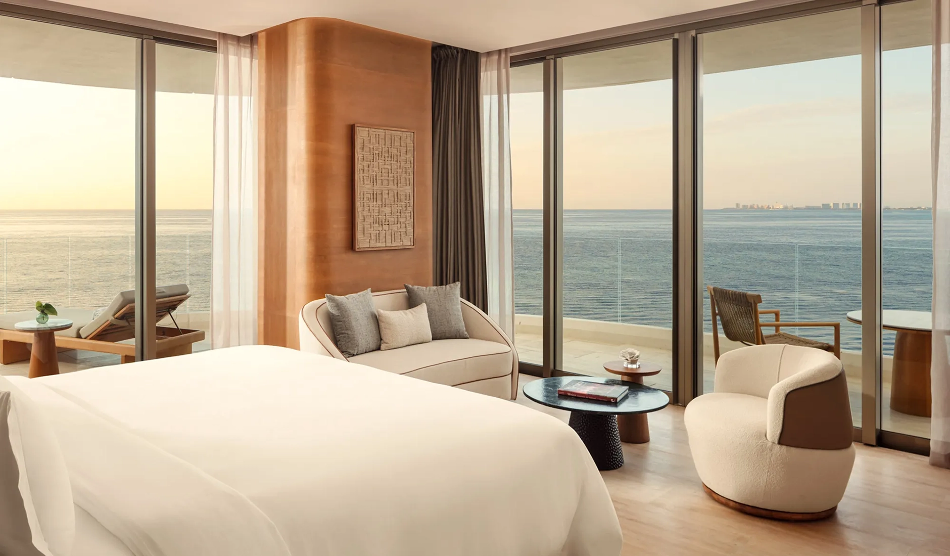 Guest room overlooking the Caribbean Sea