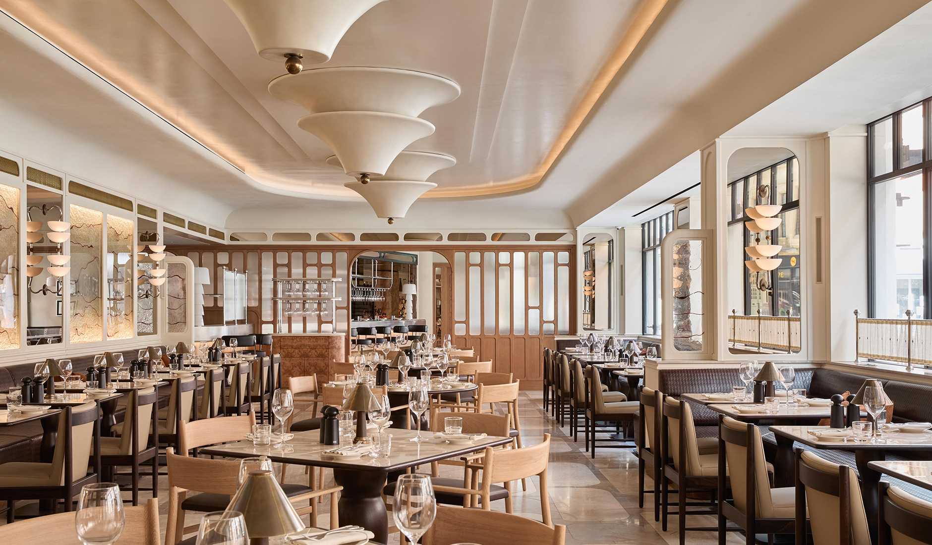 Brasserie Angelica at The Newman, serving European-inspired dishes in a contemporary setting